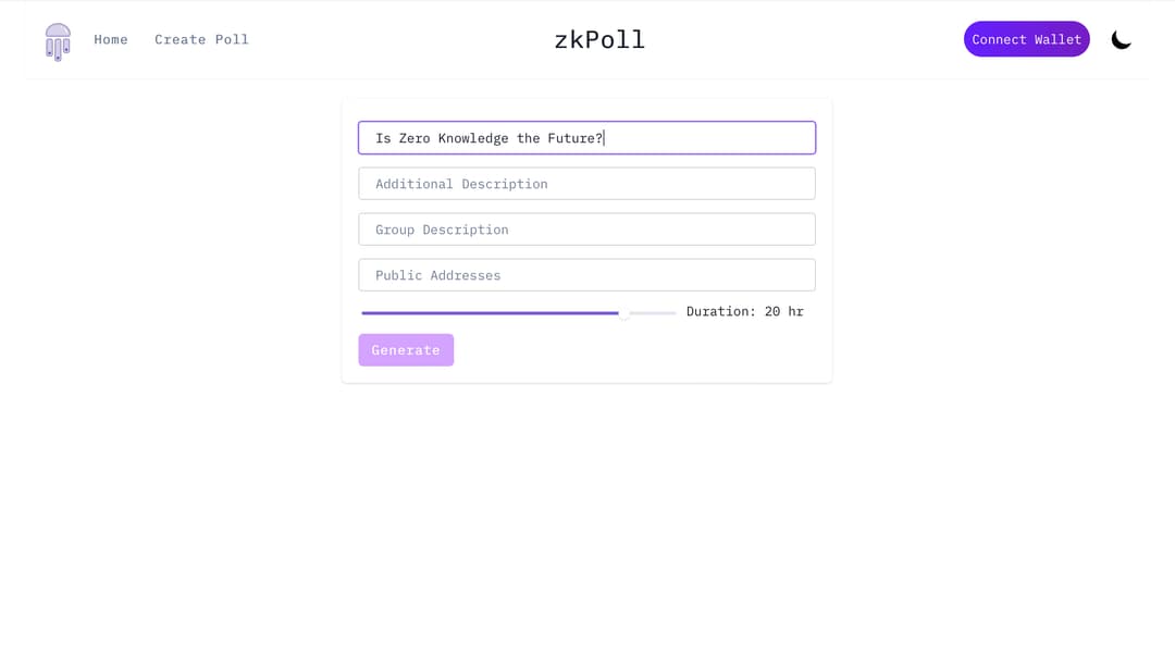 zkPoll preview
